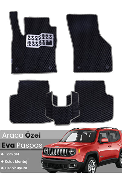 Genel Markalar JEEP RENEGADE (2014-2020) Uyumlu EVA Paspas Tam Set–Araca Özel...