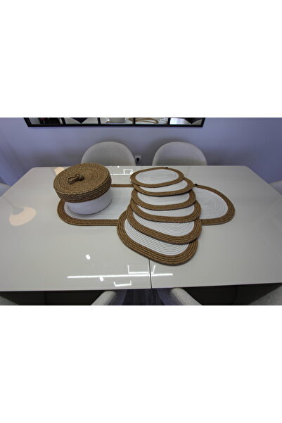 fa collection desing Wicker Jute Placemat Coaster Supla American Service Runner Basket and Cup Holder