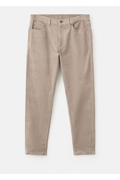 MANGO Man Regular kesim fitilli kadife pantolon