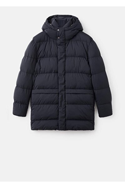 MANGO Man Kapüşonlu su geçirmez kapitone anorak