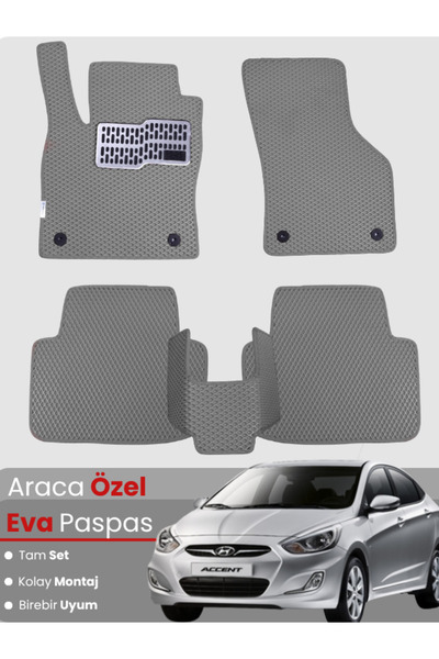 stiloto HYUNDAİ ACCENT BLUE (2011-2018) Uyumlu EVA Paspas Tam Set–Araca Özel,...