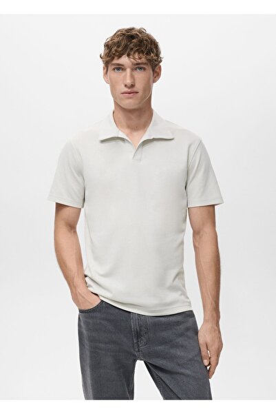 MANGO Man Pamuklu pike polo gömlek