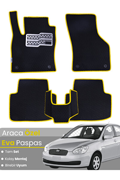 stiloto HYUNDAİ ACCENT ERA (2005-2011) Uyumlu EVA Paspas Tam Set–Araca Özel,K...