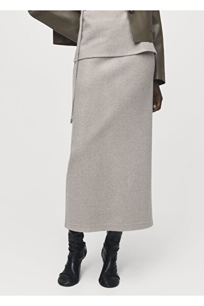 MANGO Woman Bel kısmı elastik uzun etek