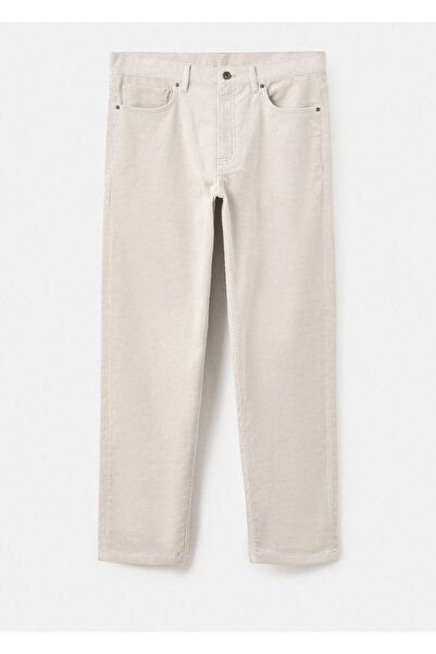 MANGO Man Regular kesim fitilli kadife pantolon