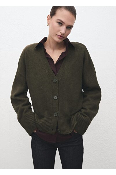 MANGO Woman V yaka oversize hırka