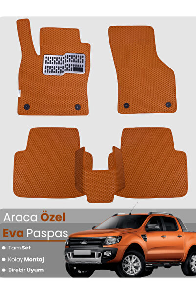 stiloto FORD RANGER (2012-2021) Uyumlu EVA Paspas Tam Set–Araca Özel,Su Geçir...