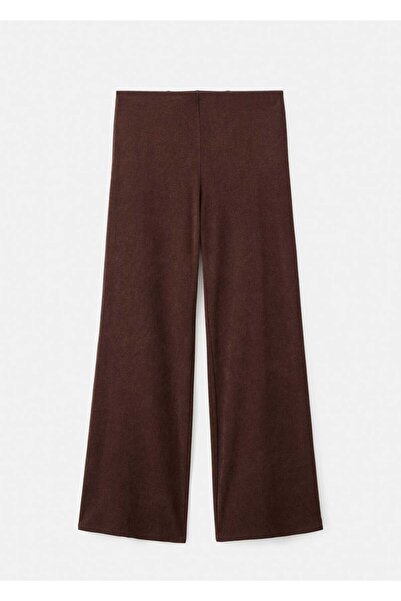 MANGO Woman Beli elastik fitilli kadife pantolon