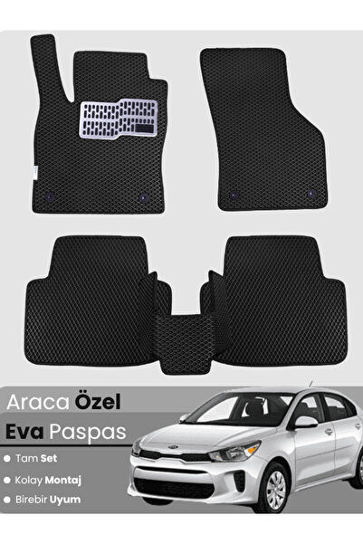 stiloto طقم كامل من دواسات EVA متوافقة مع سيارة كيا ريو (2018-2025) - مخصصة ل...