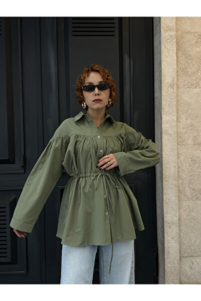 Bak'ap Premium Beli Adjustable Drawstring Poplin Hijab Shirt