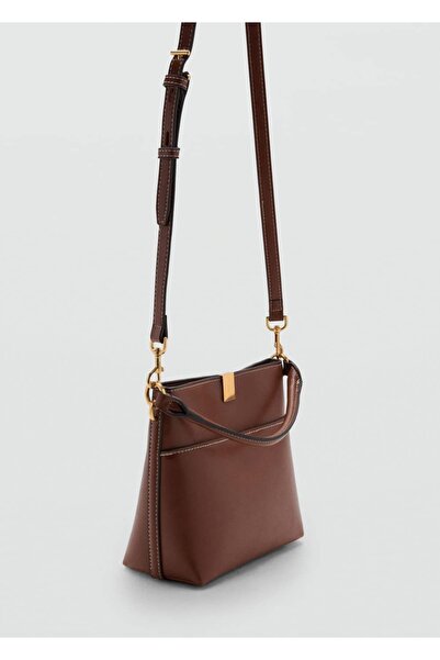 MANGO Woman Metal detaylı bucket çanta