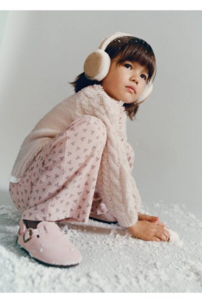 MANGO Baby Düz kesim çiçekli pantolon