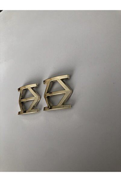 KumaşEvi Plastik Ayakkabı Tokası Geometrik Altıgen Tasarım 1 Çift Altın Renk – Klipsli, 4.5x5 cm