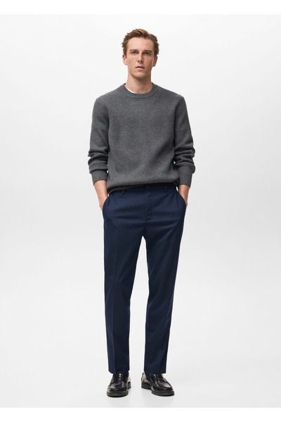 MANGO Man Çizgili dar kesim pantolon