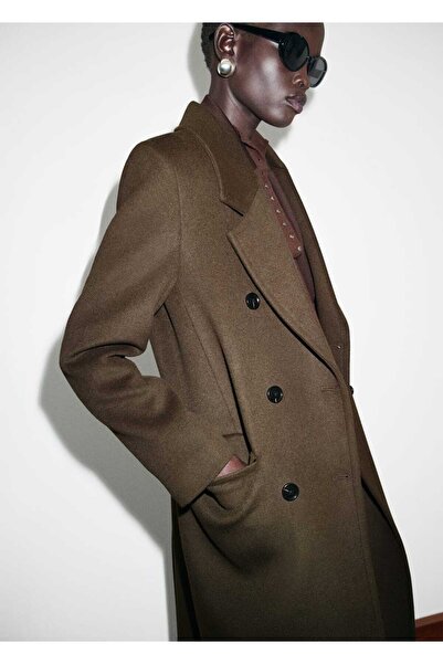 MANGO Woman Kruvaze yün palto