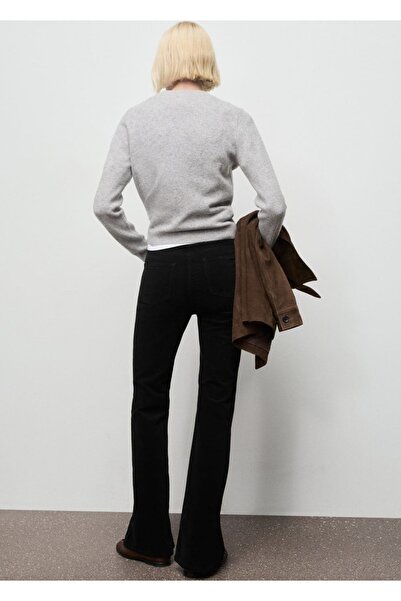 MANGO Woman Kadife flare jean pantolon