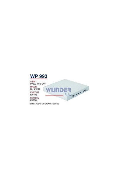 WUNDER FILTER Honda Civic Fc5 - Jazz - City Polen Filtresi - Wp993