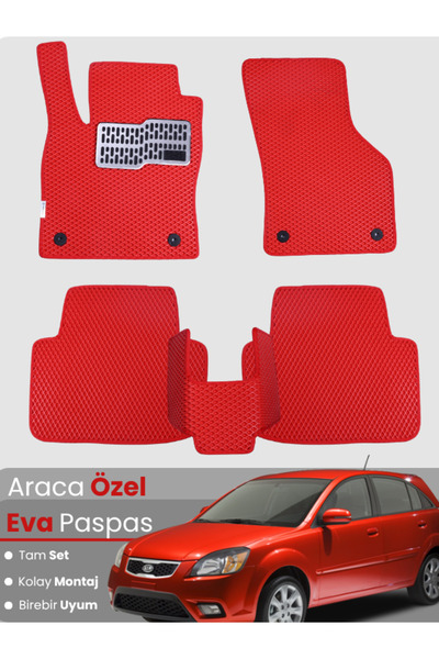 stiloto مجموعة كاملة من دواسات EVA متوافقة مع سيارة كيا ريو هاتشباك (2005-201...