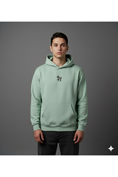 By Caspita Fashion Lenithra Japan Tour με στάμπα στο πίσω μέρος Unisex Oversize γκρι φούτερ με κουκούλα