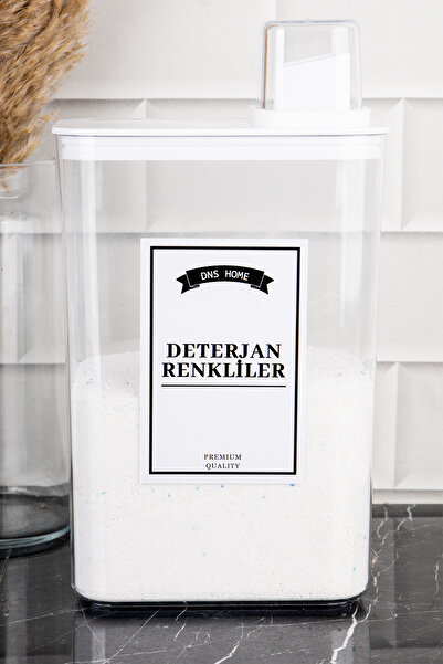 DNS HOME Renkliler Detergent Storage Container Self-Scale Vacuum Lid Storage Box Detergent Dispenser 3000 ml