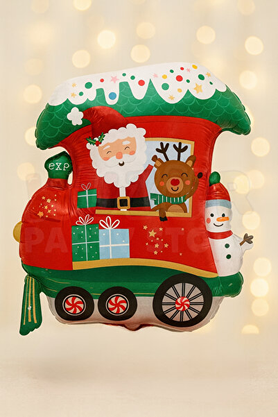 Huzur Party Store Χριστουγεννιάτικο μπαλόνι από αλουμινόχαρτο 66x60 εκ. Άγιος Βασίλης Ελάφι Χιονάνθρωπος Συμβατό με ηλιούμα Διακοσμητικό Πρωτοχρονιάτικο Στολίδι