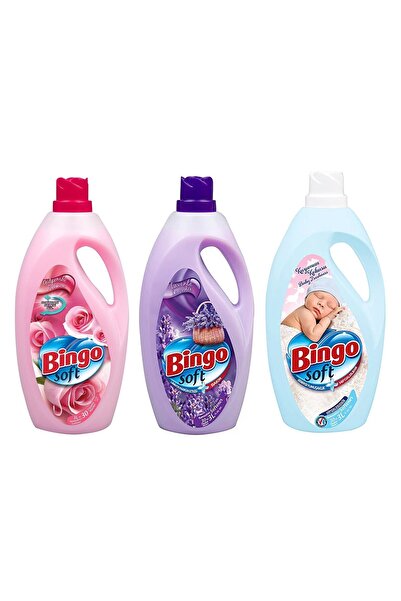 Bingo Soft Yumuşatıcı 3 lt 3 lü Karma Paket / Gül - Lavanta - Kuzumun Kokusu