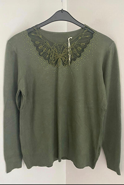 AYASOFYA OTANTIK Γυναικεία ιταλική μπλούζα με μακρυμάνικο πουλόβερ από ανγκόρ...