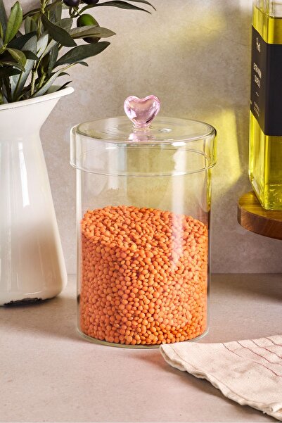 PerottiHome CAM KAVANOZ BOROSİLİKAT HEARTS 950 ML