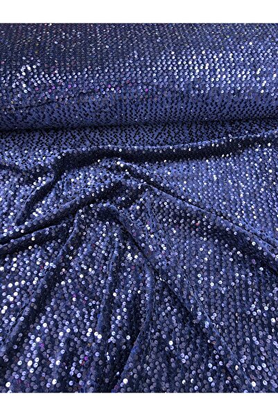 Kadife Țesătură cu paiete albastru marin