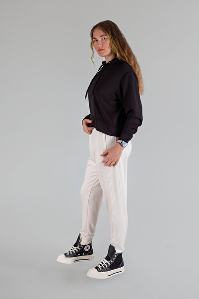 QUZIL Rahat Kesim Kapüşonlu Sweatshirt