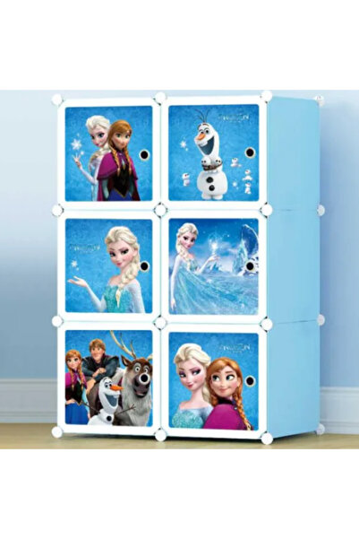 OEM Dulap Modular copii, Polipropilena, 6 Compartimente, 75 x 37 x 111 cm