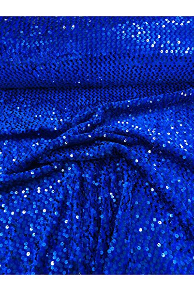 Kadife قماش ساكس الأزرق المزين بالترتر