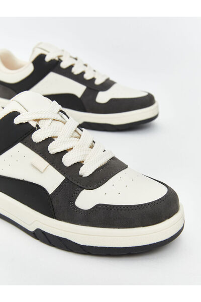 LC Waikiki Lcw Steps Black Leather-Look Boys' Sports Shoes