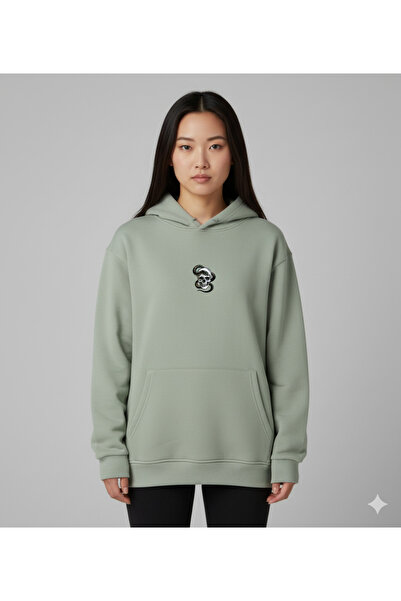 By Caspita Fashion Lenithra Japan Tour Back Printed Unisex Oversize Gray Hoodie