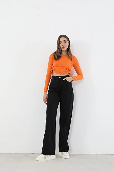 byhaziran butik Yaman Wide Leg Palazzo Model Straight Cut Jeans