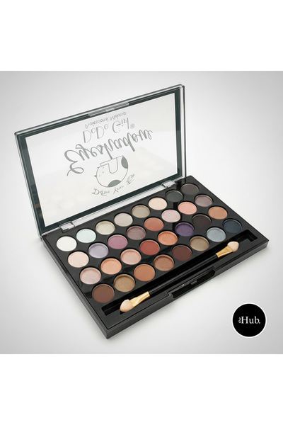 OEM Dodo Girl Makeup Palette, 32 Colors, Cool Tones Grey & Metallic Blue