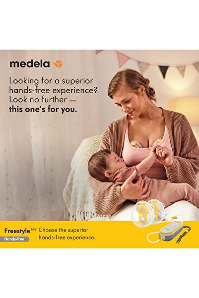 Medela Freestyle Hands-Free Double Electric Breast Pump with Wearable Cups, App Connectivity, Portab