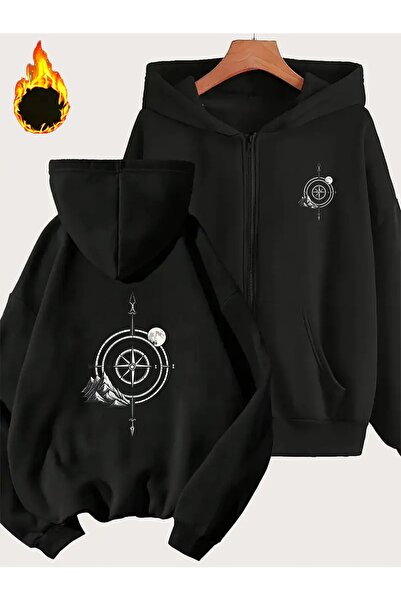 cc collection Унисекс кардиган с капсула, подплатен с памук, с цип и принт на...