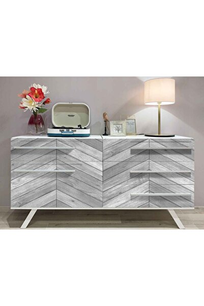 d-c-fix 276-8201 Gray Zigzag Wood Pattern Adhesive Foil (67 cm X 2 m)