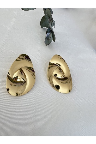 Neesh XUPİNG PLAKA SARMAL KÜPE (GOLD)