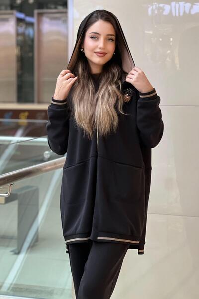 FUAT GÜRSEN Fuat Gürşen Șapcă cu glugă, cu detaliu de broșă și fermoar