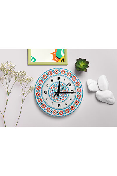 M&H Quality Silent Cross Stitch/Embroidery Patterned Authentic Wall Clock 40cm