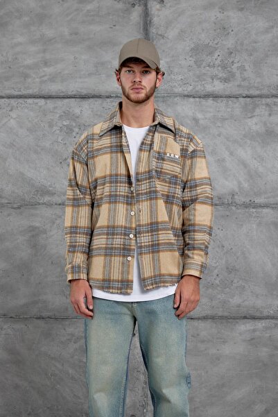 NOMARC Καφέ πουκάμισο με στάμπα Nmrc Oversize