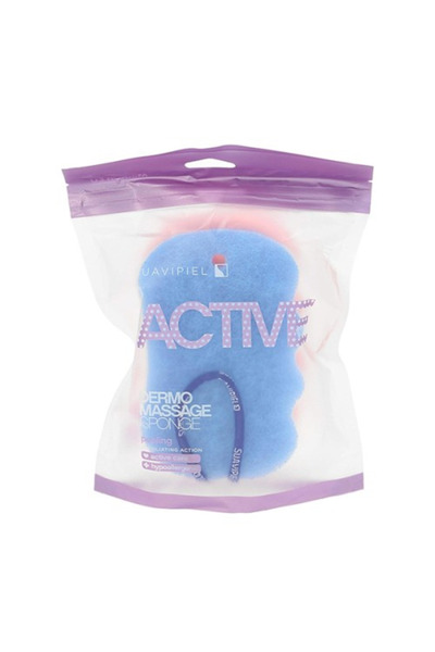 Suavipiel سوفبيل اسفنجه للاستحمام 18 جرام تنظيف وتقشير البشره ازرق وزهري