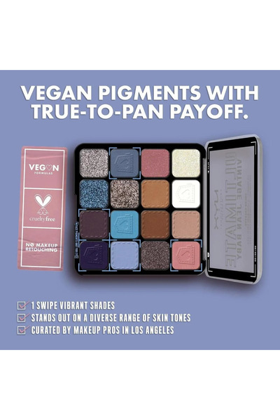 NYX Professional Makeup NYX Eyeshadow Palette - 16 Colors VINTAGE JEAN BABY