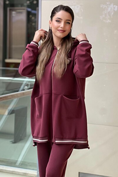 FUAT GÜRSEN Fuat Gürşen Șapcă cu glugă, cu detaliu de broșă și fermoar