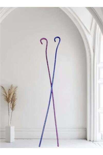 Generic قطعتان من عصا الخيزران البلاستيكية المرنة القابلة للانحناء الملونة للرقص الشعبي والفولكلور والعروض المدرسية