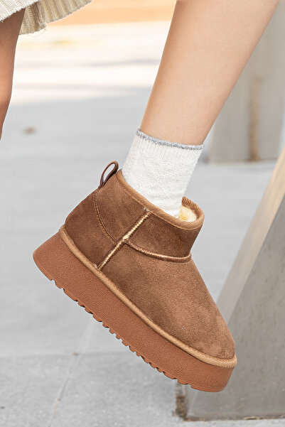 Daxtors Γυναικείες μπότες Uggo με επένδυση από γούνα, ανθεκτικές στο κρύο