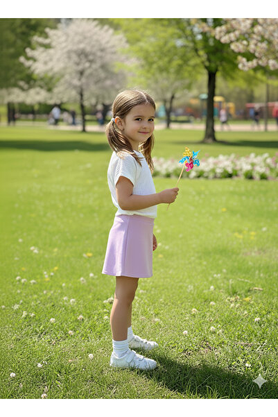 FESSHERA KİDS Girl's Suit with Skirt, Blouse and Pleated Skirt, 2-Piece Top and Bottom Set, Festive and Casual Girl's Clothing