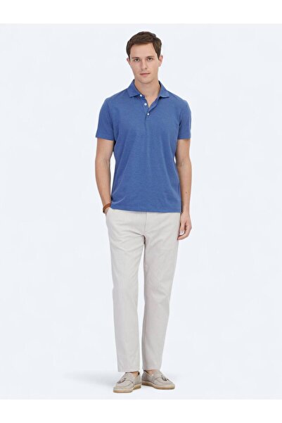 Kip Μπλουζάκι με γιακά πόλο Navy Blue με βαμβακερό μείγμα